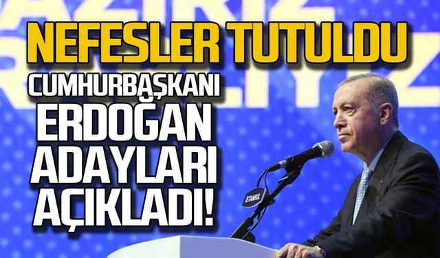 Cumhurbaşkanı Erdoğan Ak Parti'nin adaylarını açıkladı