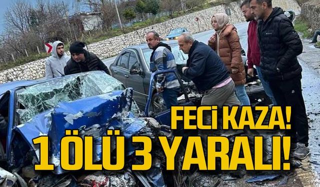 Akçakoca'da feci kaza! 1 ölü 3 yaralı!