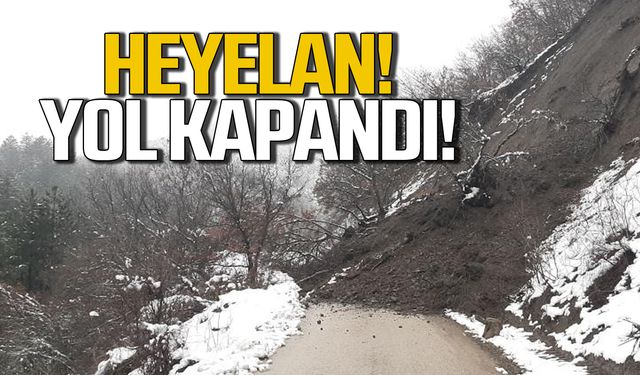 Heyelan! Köy yolu kapandı!