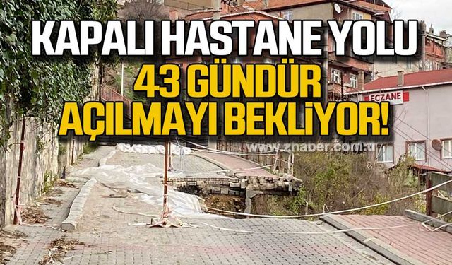 Zonguldak'ta kapalı hastane yolu 43 gündür açılmayı bekliyor!