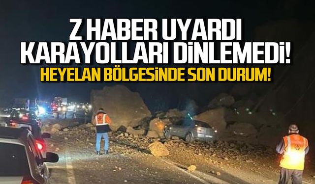 Z HABER uyardı Karayolları dinlemedi! Heyelan bölgesinde son durum