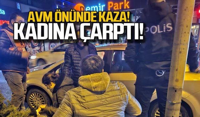 AVM önünde kaza!! Kadına çarptı!