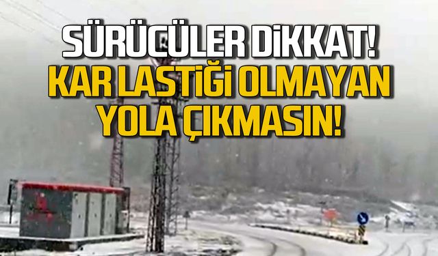 Zonguldak Ereğli yolunda son durum! Kar lastiği olmayan yola çıkmasın!
