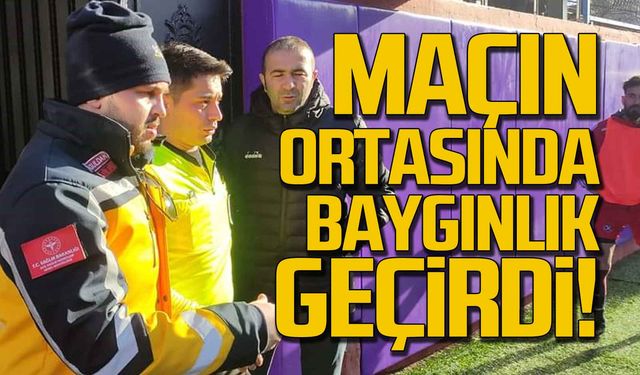 Maçın ortasında baygınlık geçirdi!