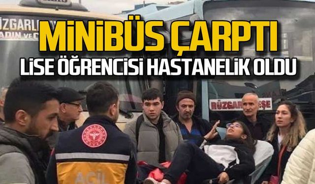 Minibüs çarptı! Lise öğrencisi hastanelik oldu