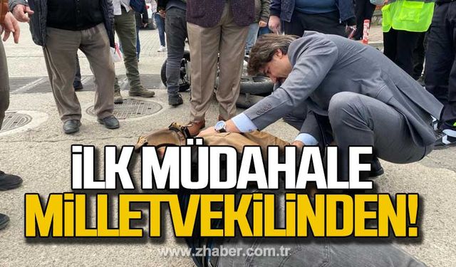 Zonguldak'ta kaza! Yaralıya ilk müdahale doktor Milletvekilinden!