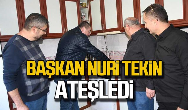 İlk ateşi Başkan Nuri Tekin yaktı