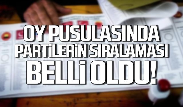 Oy pusulasında partilerin yeri belli oldu!