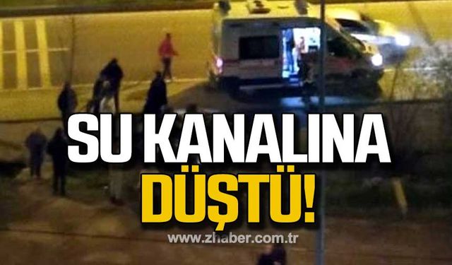 Bartın'da araç kanala düştü!