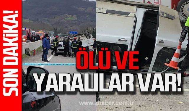 Zonguldak'ta kamyon ile minibüs çarpıştı! Ölü ve yaralılar var!