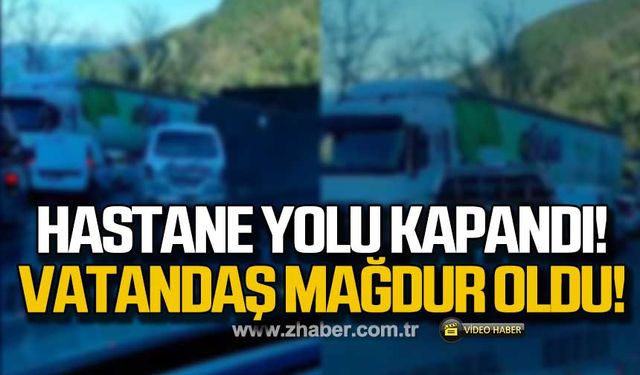 Hastane yolu kapandı vatandaş mağdur oldu!