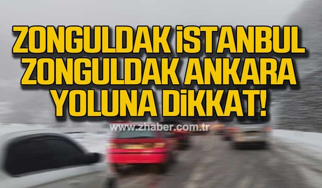 Zonguldak İstanbul ve Zonguldak Ankara yoluna dikkat!