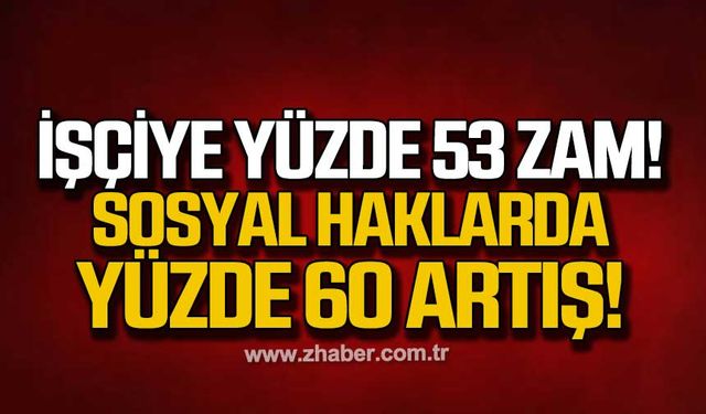 Çaycuma Belediye çalışanlarına yüzde 53 zam verildi!