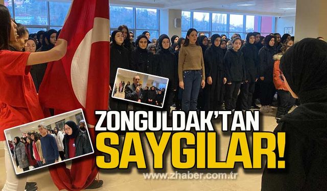 Zonguldak'tan şehitler için saygı duruşu!