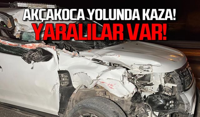 Akçakoca yolunda kaza! Yaralılar var!