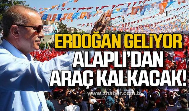 Erdoğan geliyor! Alaplı'dan araç kalkacak!