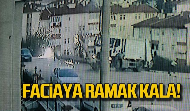 Karabük'te çöp kamyonu elektrik direğine çarptı! İşçiler kopan tellerden son anda kurtuldu!