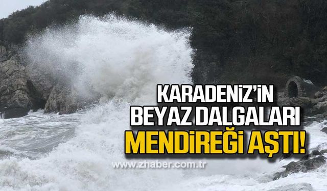 Zonguldak'ta dalgalar mendireği aştı!