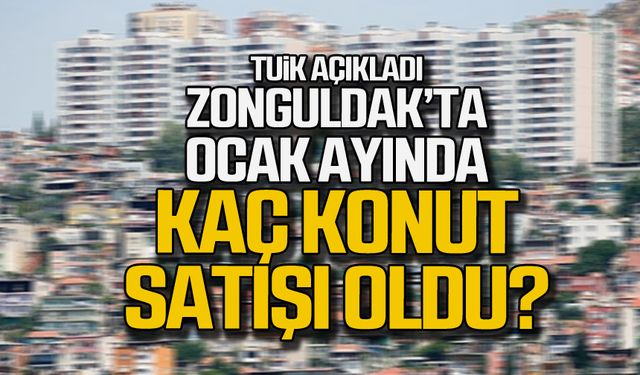 Zonguldak’ta Ocak ayında kaç konut satışı oldu?