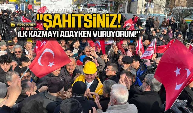 Murat Sesli "Şahitsiniz! İlk kazmayı adayken vuruyorum!"