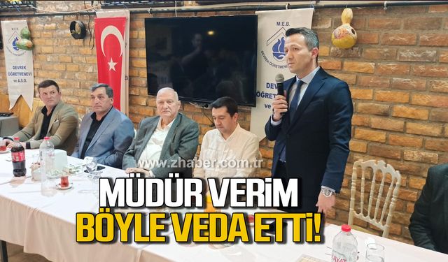 Devrek'te Müdür Verim böyle veda etti!