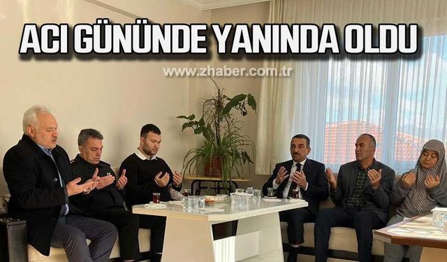 Vali Hacıbektaşoğlu  acı gününde yanında oldu!