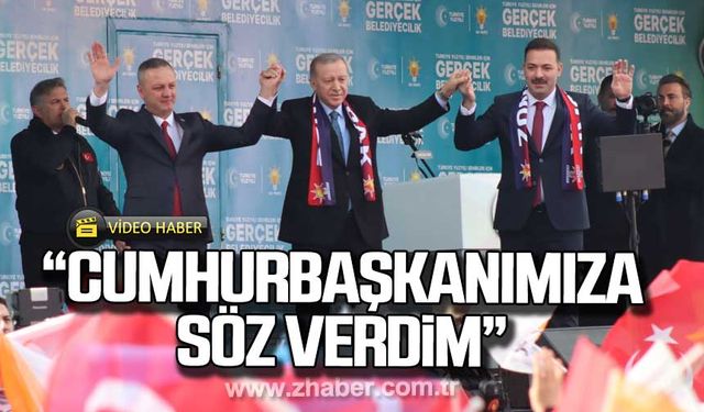 Alan; "Cumhurbaşkanımıza söz verdim"