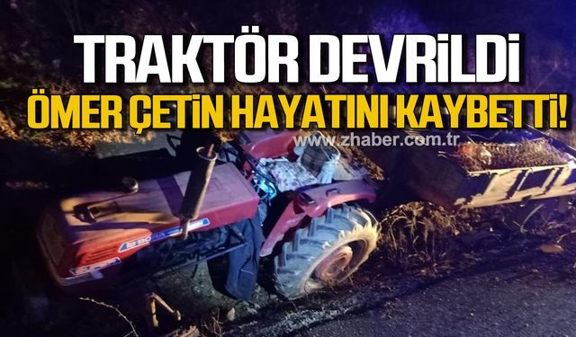 Karabük'te devrilen traktörün sürücüsü hayatını kaybetti!