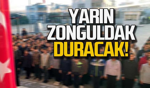 Zonguldak'tan depremde hayatını kaybedenler için saygı duruşu!