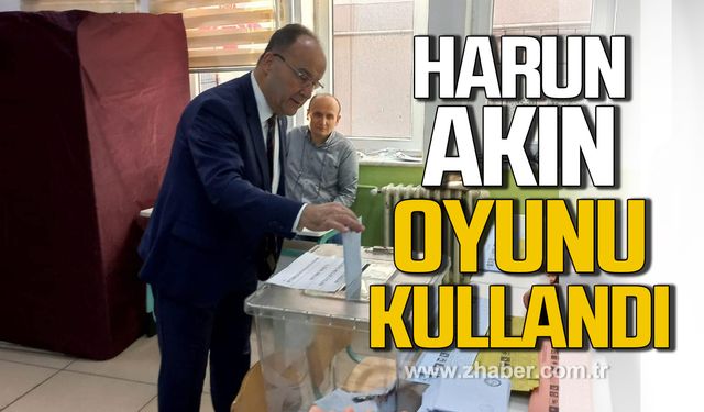 Harun Akın yerel seçimlerde oyunu kullandı