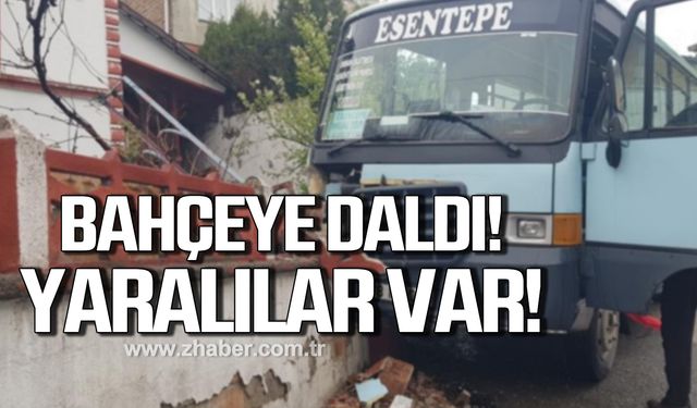 Karabük’te yolcu dolu minibüs bahçe duvarına çarptı! 5 yaralı!