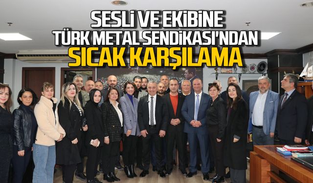 Murat Sesli ve ekibine Türk Metal Sendikası'nda sıcak karşılama