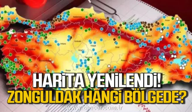 MTA güncellenen haritasında Zonguldak 2. bölgede