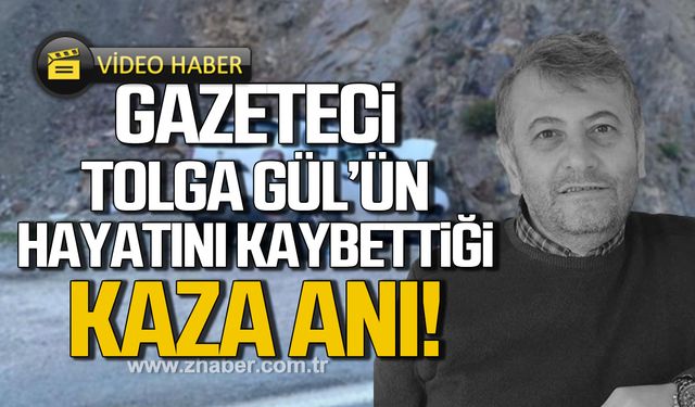 Gazeteci Tolga Gül'ün hayatını kaybettiği kaza anı!