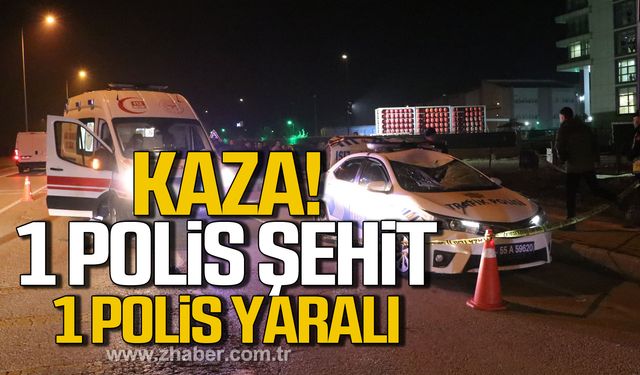 Kazadan kaçan otomobilin çarptığı 1 polis şehit oldu, 1 polis yaralandı