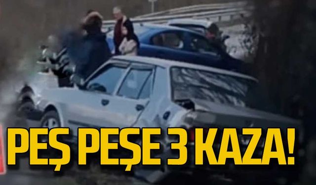 Bartın'da aynı noktada peş peşe 3 kaza