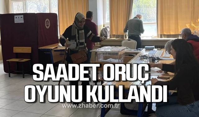 Saadet Oruç yerel seçimlerde oyunu kullandı