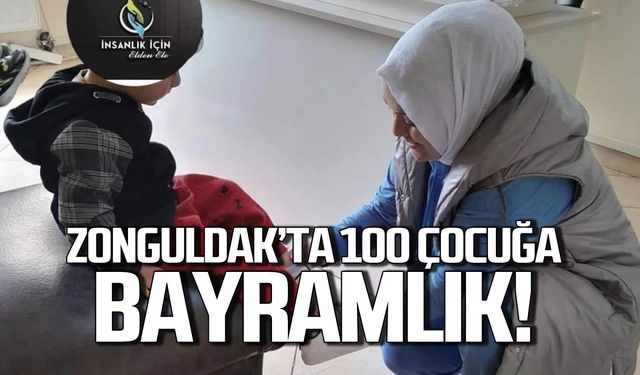 Zonguldak'ta 100 çocuğa bayramlık!