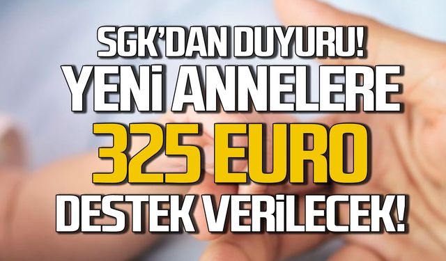 SGK'dan duyuru! Yeni annelere 325 euro destek!