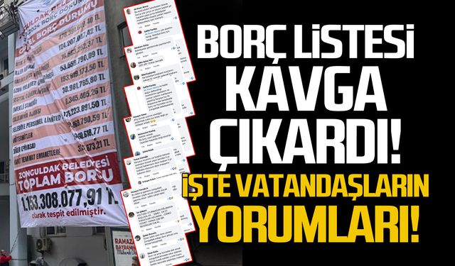 Zonguldak Belediyesi'nin borç listesi kavga çıkardı! İşte vatandaşların yorumları!