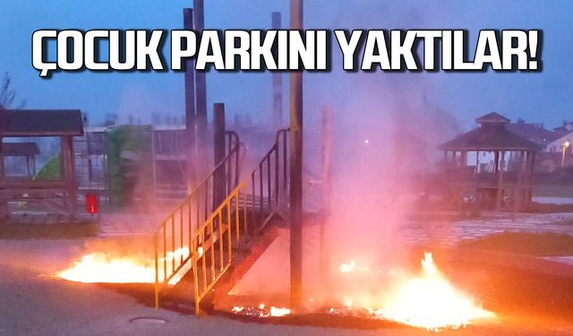 Çocuk parkı kundaklandı! "Vatan hainleri"