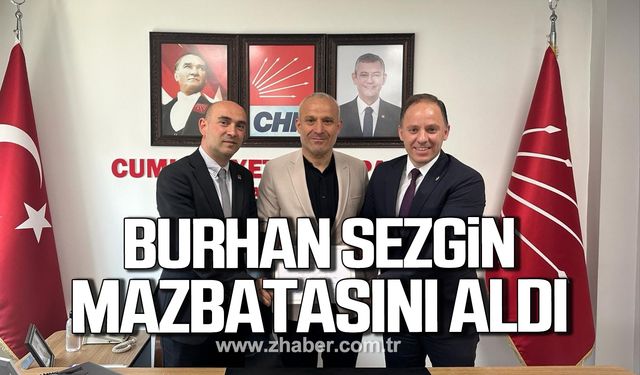 Gelik Belediye Başkanı Burhan Sezgin mazbatasını aldı!