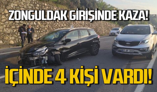 Zonguldak girişinde kaza! 4 yaralı!