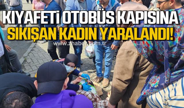 Kdz. Ereğli'de kıyafeti otobüs kapısına sıkışan kadın yaralandı!