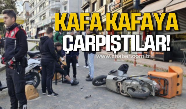 Kdz. Ereğli'de iki motosiklet kafa kafaya çarpıştı! Sürücü yaralandı!