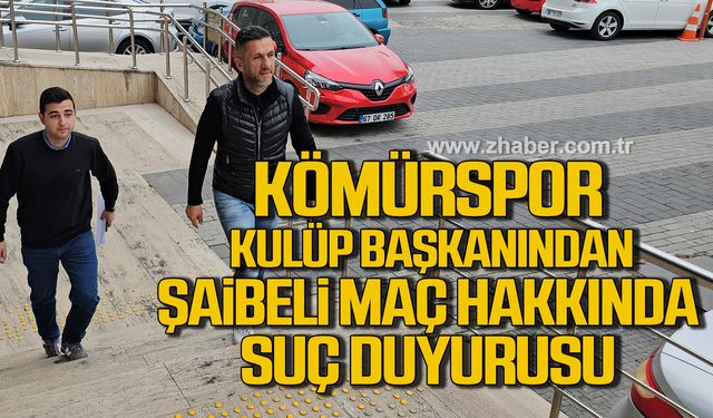 Zonguldak Kömürspor Kulübü Başkanı Hürfikir'den şaibeli maçla ilgili suç duyurusu!