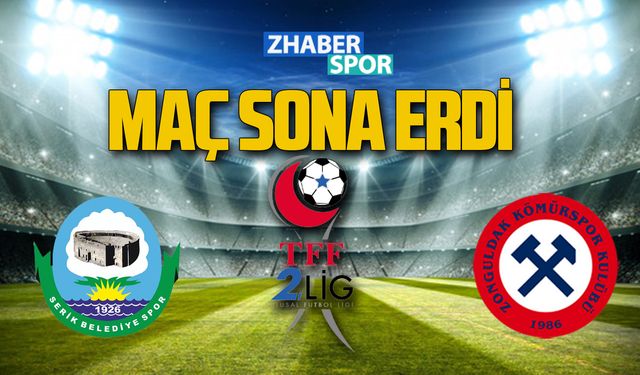Serik Belediyespor- Zonguldak Kömürspor maçı canlı anlatım 21.04.2024