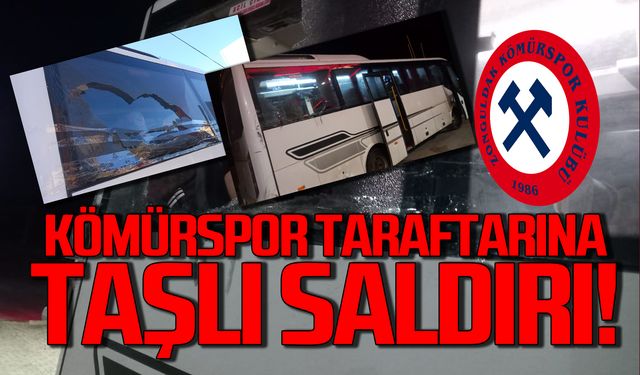 Kömürspor taraftarına taşlı saldırı!