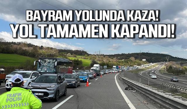 Bayram yolunda kaza! Yol tamamen kapandı!