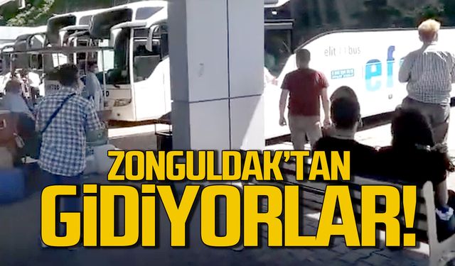 Terminalde yoğunluk! Zonguldak'tan gidiyorlar!